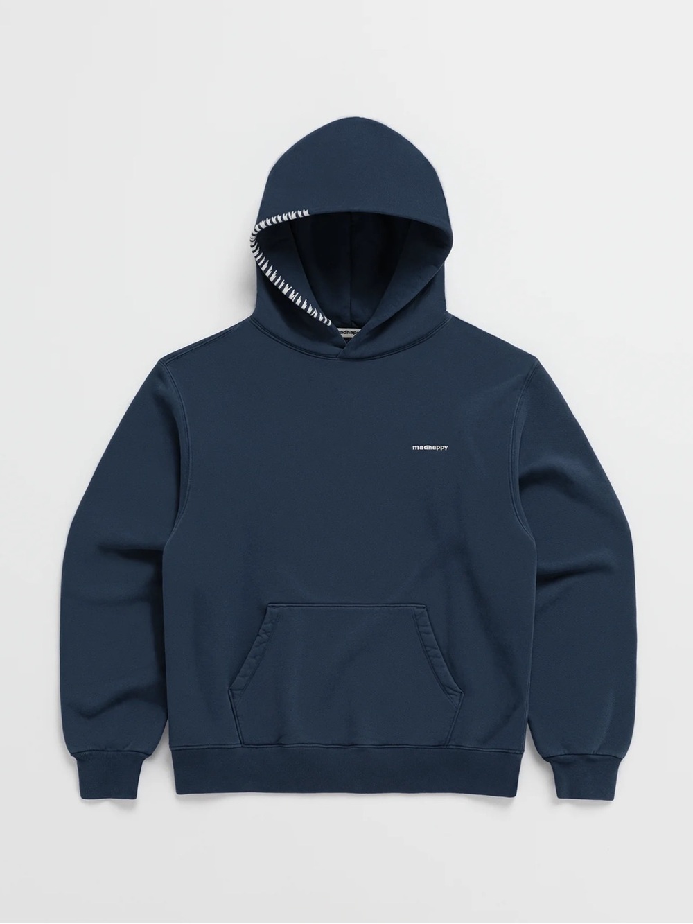 Madhappy Classics Midweight Fleece Hoodie in navy size Large